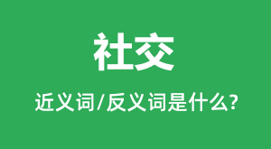 �罻�Ľ���ʺͷ������ʲô_�罻��ʲô��˼?