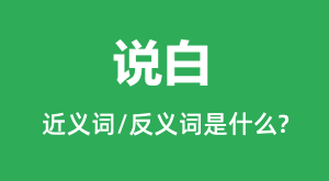 ˵�׵Ľ���ʺͷ������ʲô_˵����ʲô��˼?