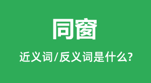 ͬ���Ľ���ʺͷ������ʲô_ͬ����ʲô��˼?