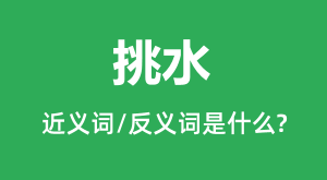 ��ˮ�Ľ���ʺͷ������ʲô_��ˮ��ʲô��˼?