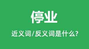 ͣҵ�Ľ���ʺͷ������ʲô_ͣҵ��ʲô��˼?