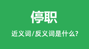 ְͣ�Ľ���ʺͷ������ʲô_ְͣ��ʲô��˼?