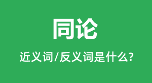 ͬ�۵Ľ���ʺͷ������ʲô_ͬ����ʲô��˼?