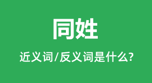 ͬ�յĽ���ʺͷ������ʲô_ͬ����ʲô��˼��