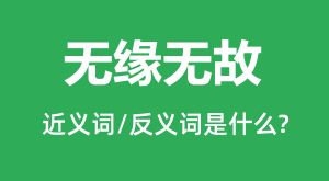 ��Ե�޹ʵĽ���ʺͷ������ʲô_��Ե�޹���ʲô��˼?