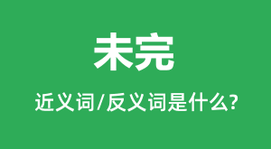 <b>δ��Ľ���ʺͷ������ʲô_δ����ʲô��˼��</b>