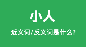С�˵Ľ���ʺͷ������ʲô_С����ʲô��˼?