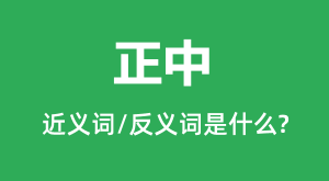 ���еĽ���ʺͷ������ʲô_������ʲô��˼��